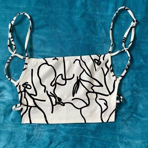 Shein backless crop top